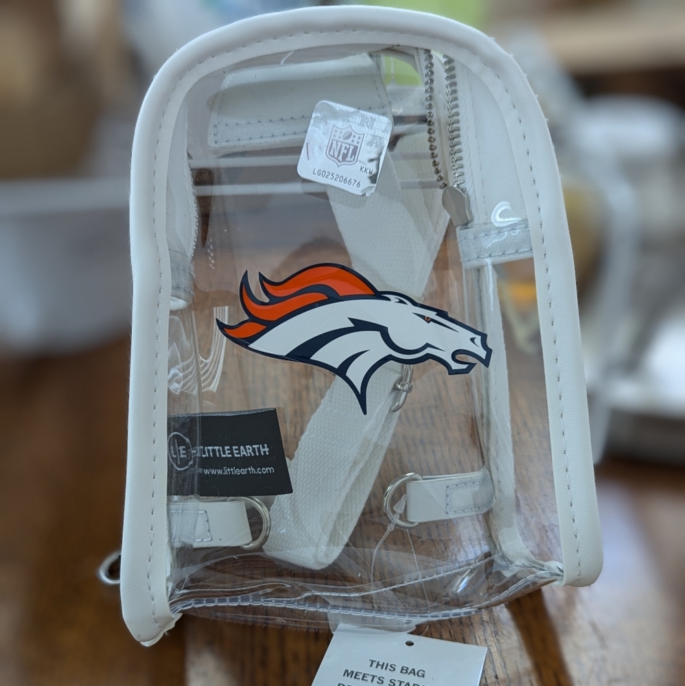 LITTLE EARTH NFL Denver Broncos Clear Mini Sling Bag